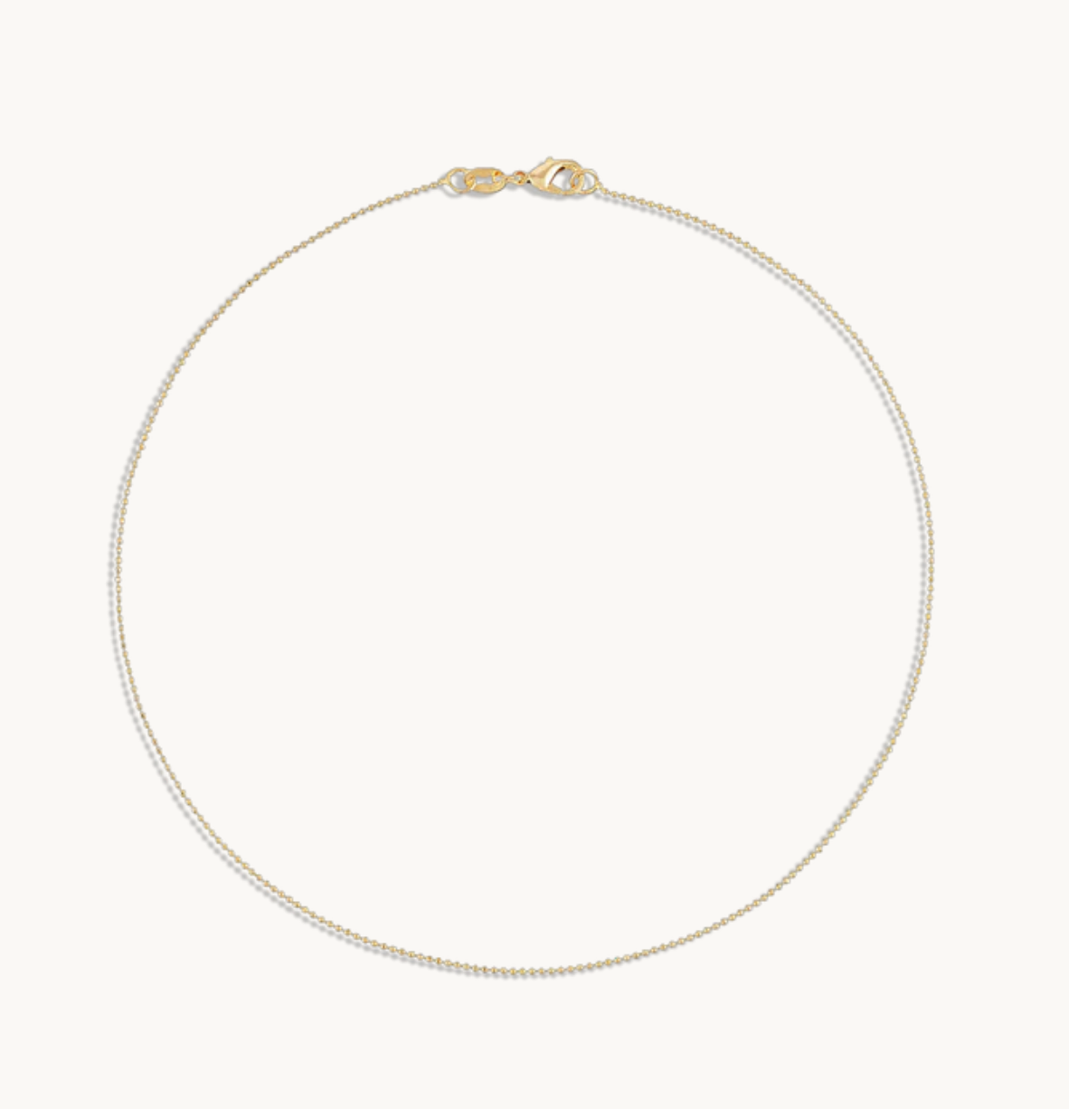 1MM DIAMOND CUT GOLD BALL CHAIN NECKLACE - Millo Jewelry