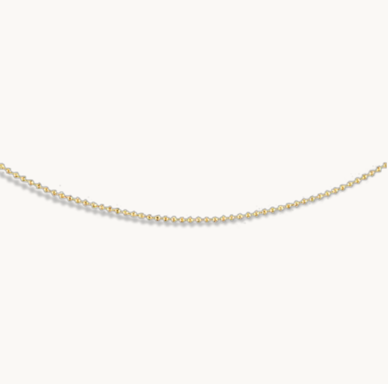 1MM DIAMOND CUT GOLD BALL CHAIN NECKLACE - Millo Jewelry