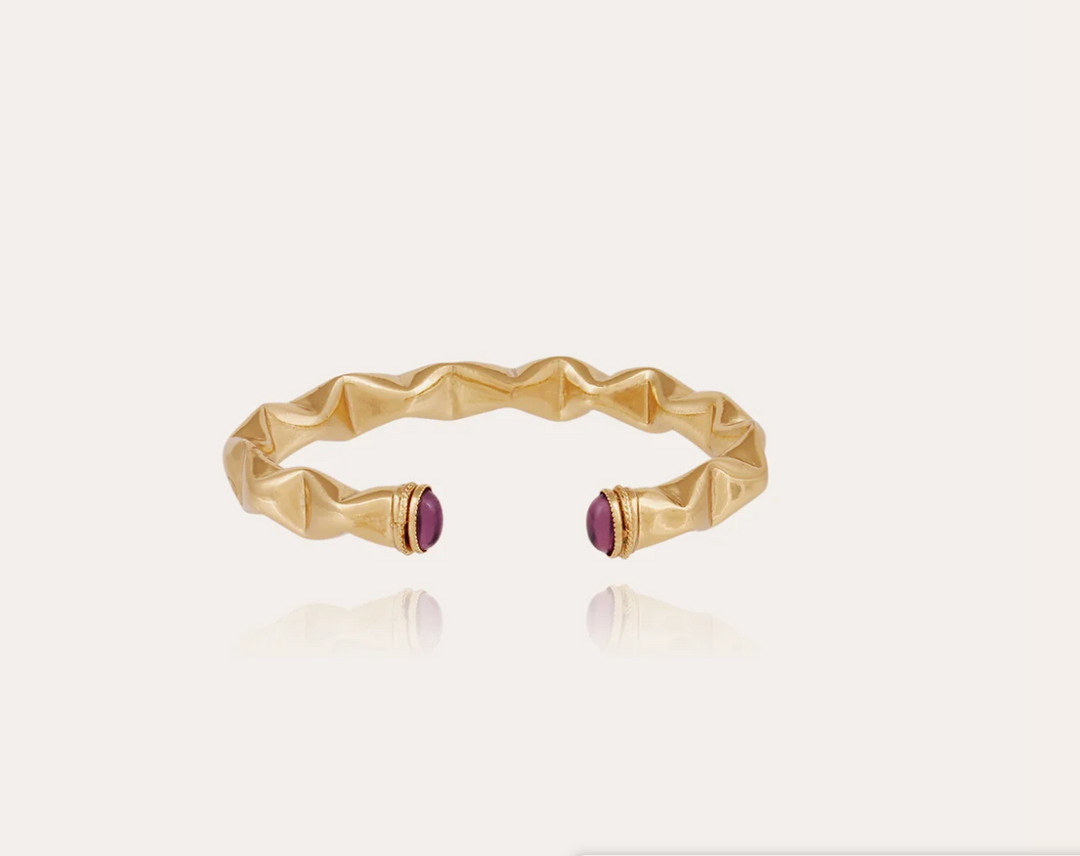 Moki cabochons bangle bracelet gold - Millo 