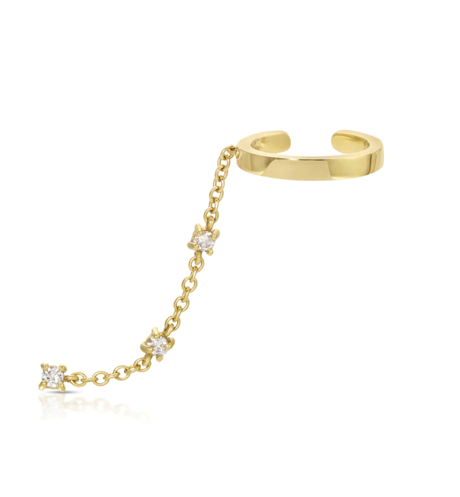 DIAMOND CHAIN EAR CUFF - Millo