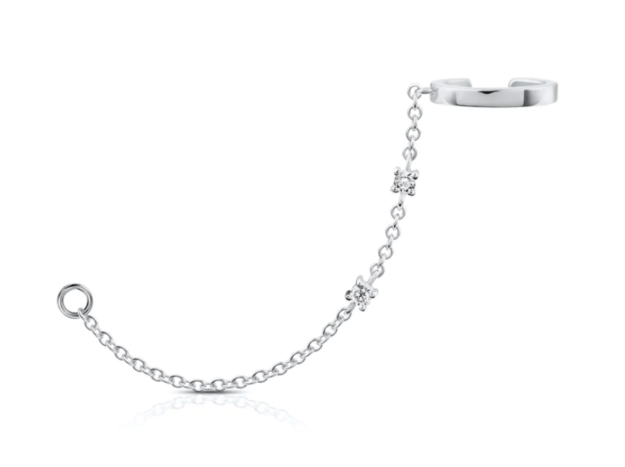 DIAMOND CHAIN EAR CUFF WITH LOOP - Millo
