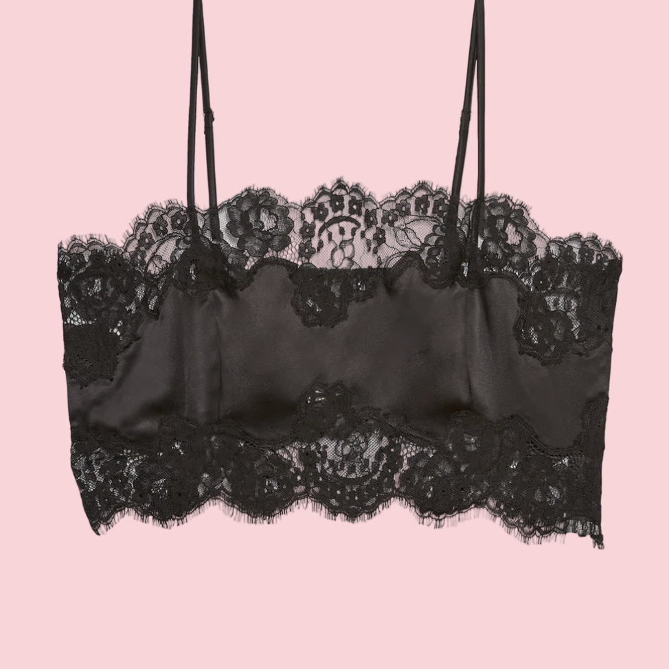SILK & LACE BANDEAU TOP - Millo