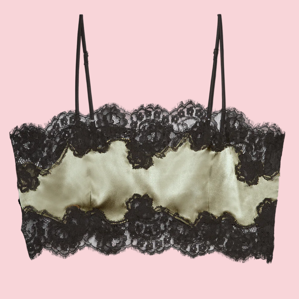 SILK & LACE BANDEAU TOP - Millo