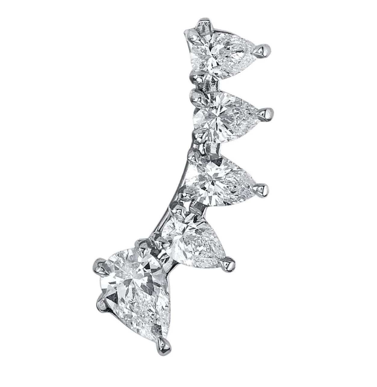 PEAR DIAMOND FLOATING EARRING - Millo