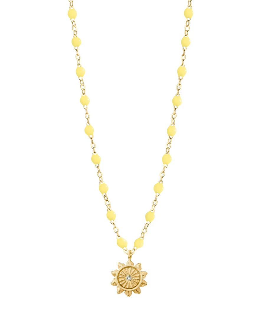 Lucky Sun Mimosa Diamond Necklace, Yellow Gold, 16.5" - Millo 
