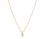 Load image into Gallery viewer, 14KT PEAR DIAMOND TUBE BAR CHAIN NECKLACE - Millo 
