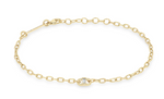 Load image into Gallery viewer, 14K BAGUETTE DIAMOND OPEN LINK SQUARE OVAL CHAIN BRACELET - Millo 
