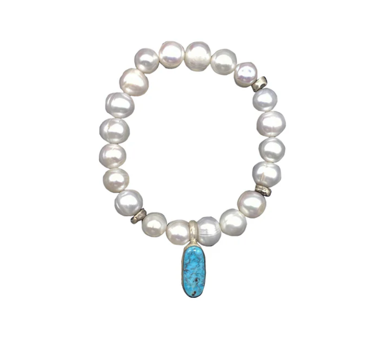 Everyday Pearl Stretchy with Turquoise
