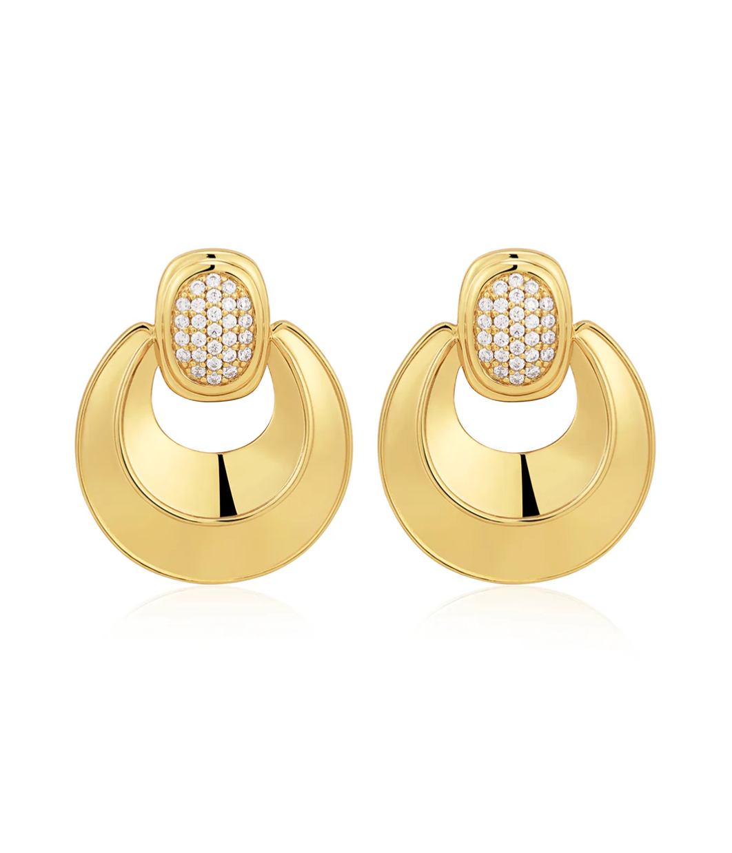 The Pave Doorknocker Hoops