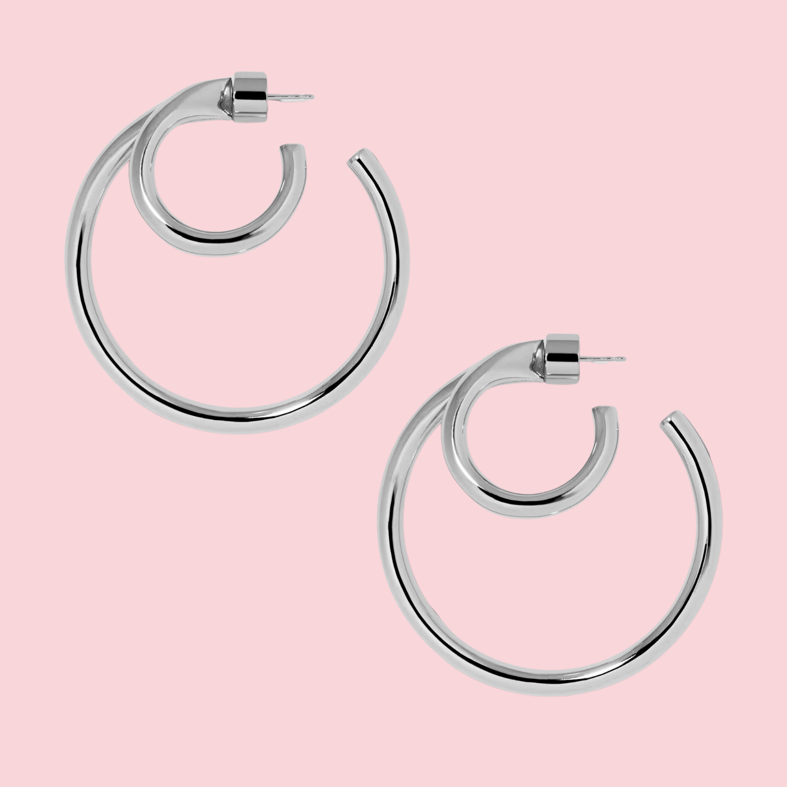 1.5”double lily baby hoops