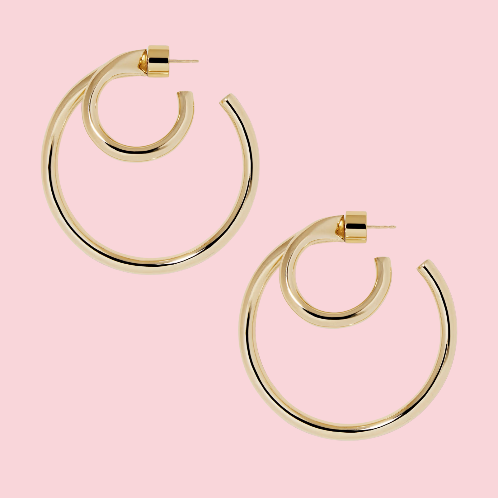1.5”double lily baby hoops