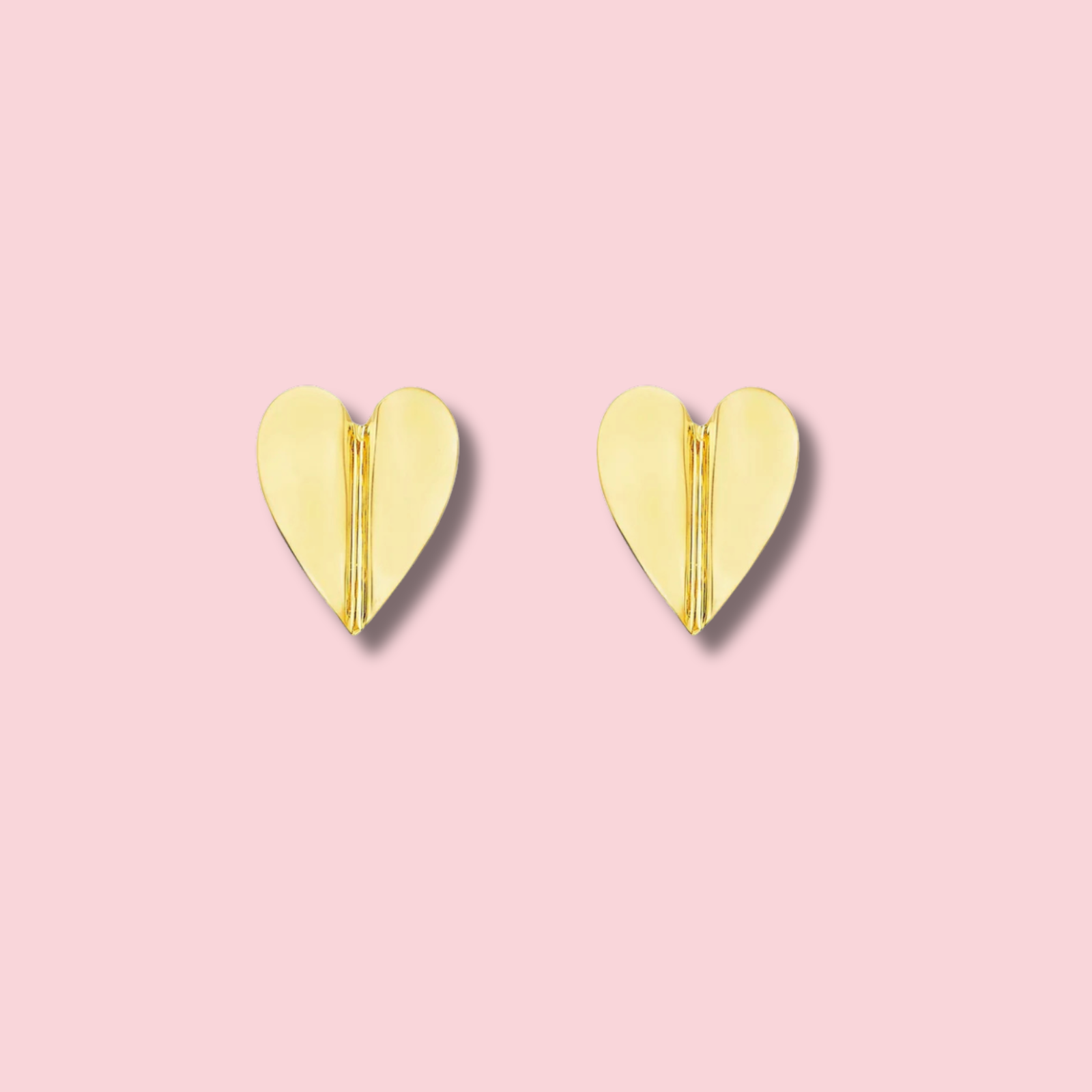 Wings Of Love Folded Heart Studs
