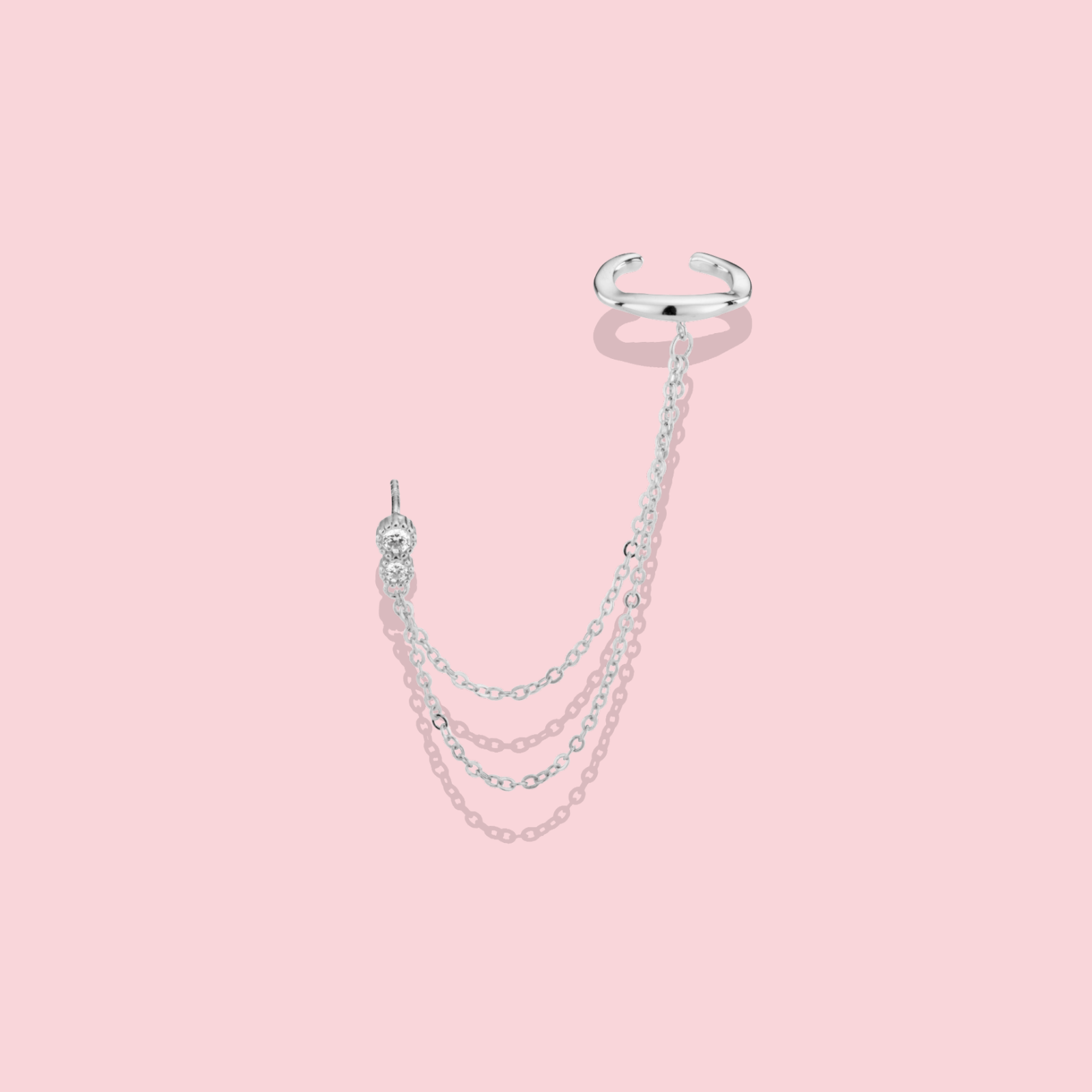 Siren Double Chain Cuff Earring