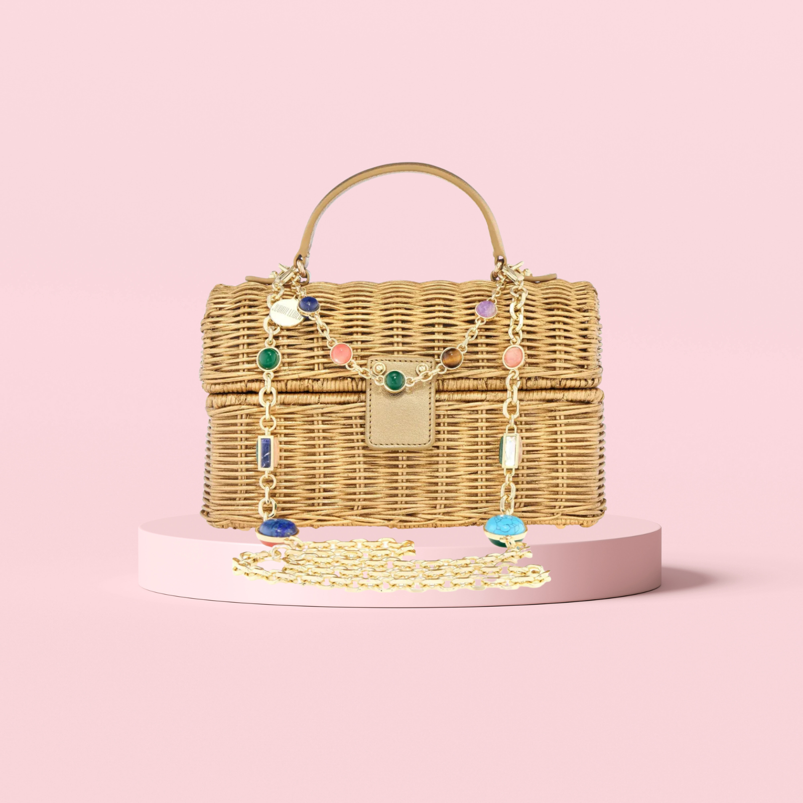 Isla Wicker Basket Champagne