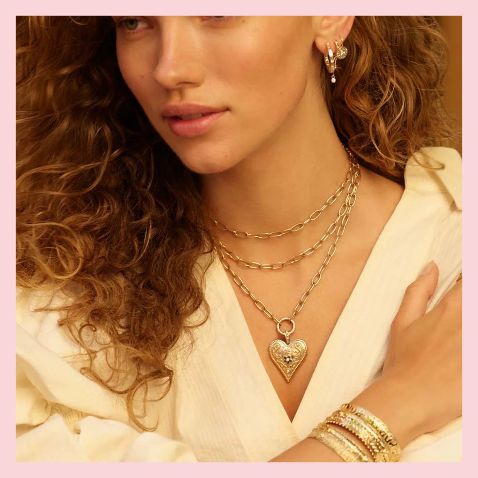 LARGE SOUTHWESTERN HEART CHARM