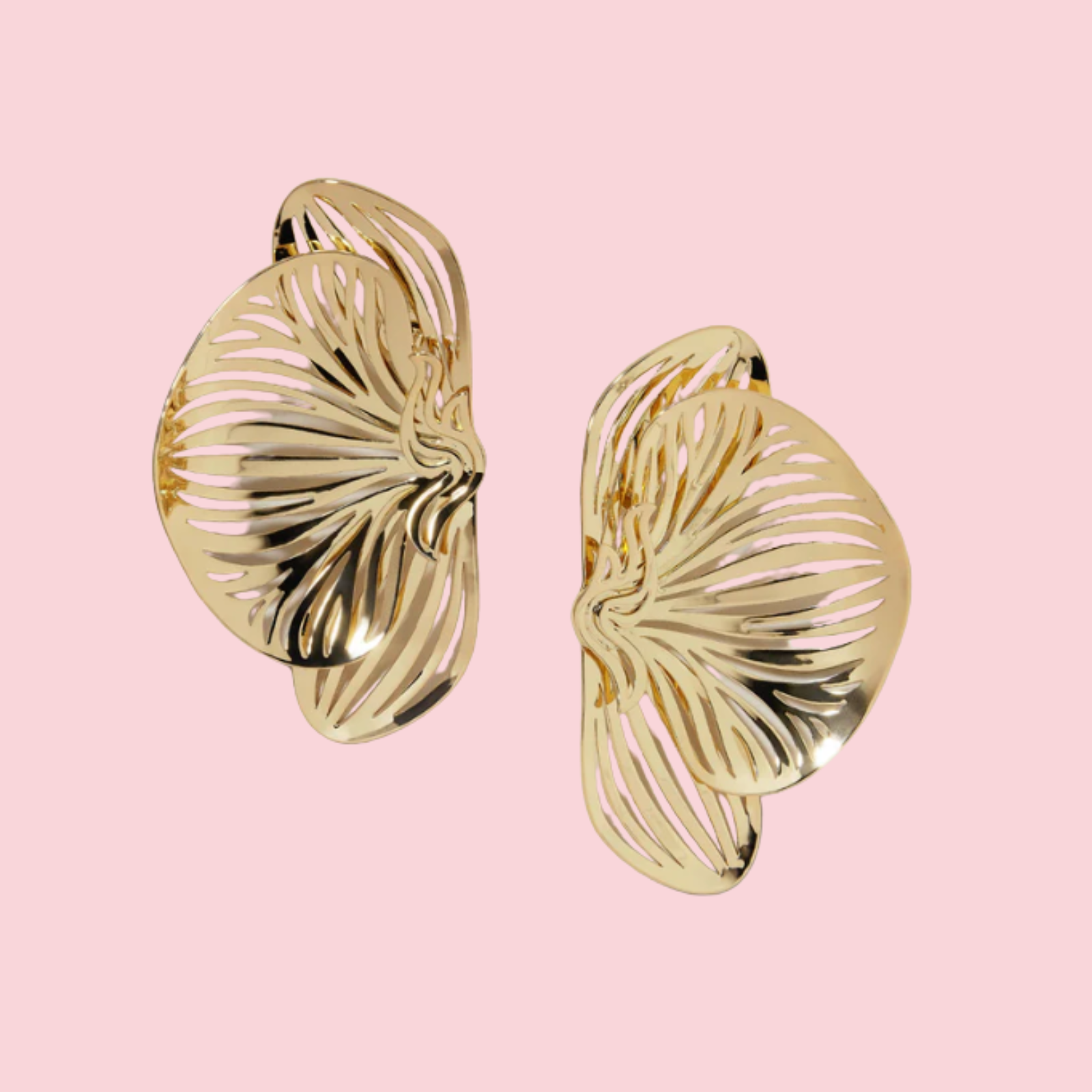 Orchid earrings yellow gold