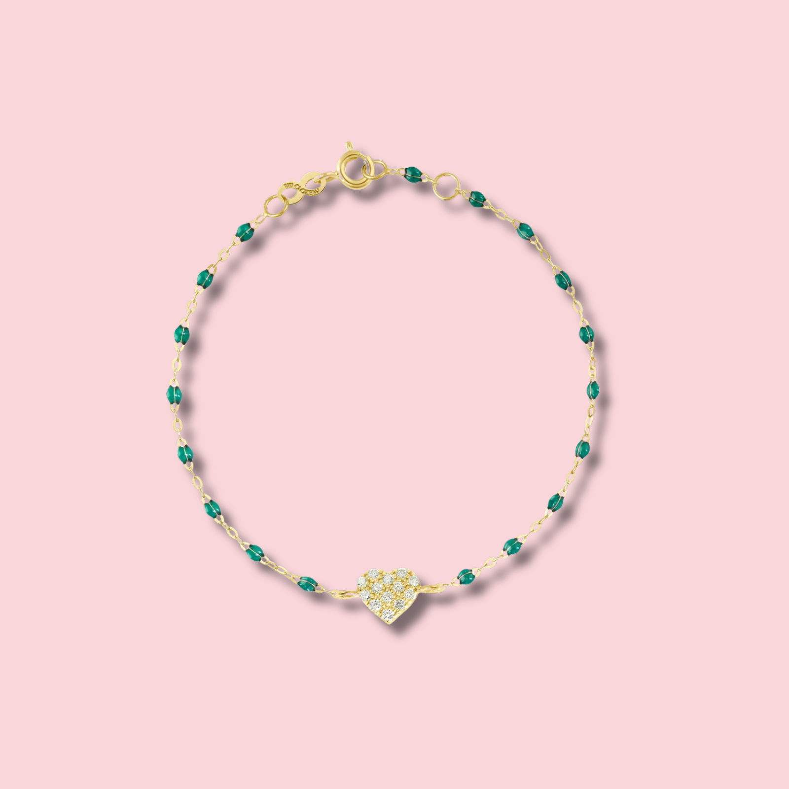 In Love Diamond Bracelet, Emerald, Yellow Gold