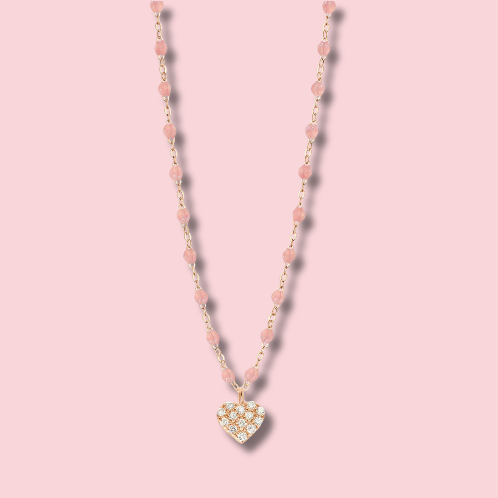In Love Diamond Necklace, Blush, Rose Gold