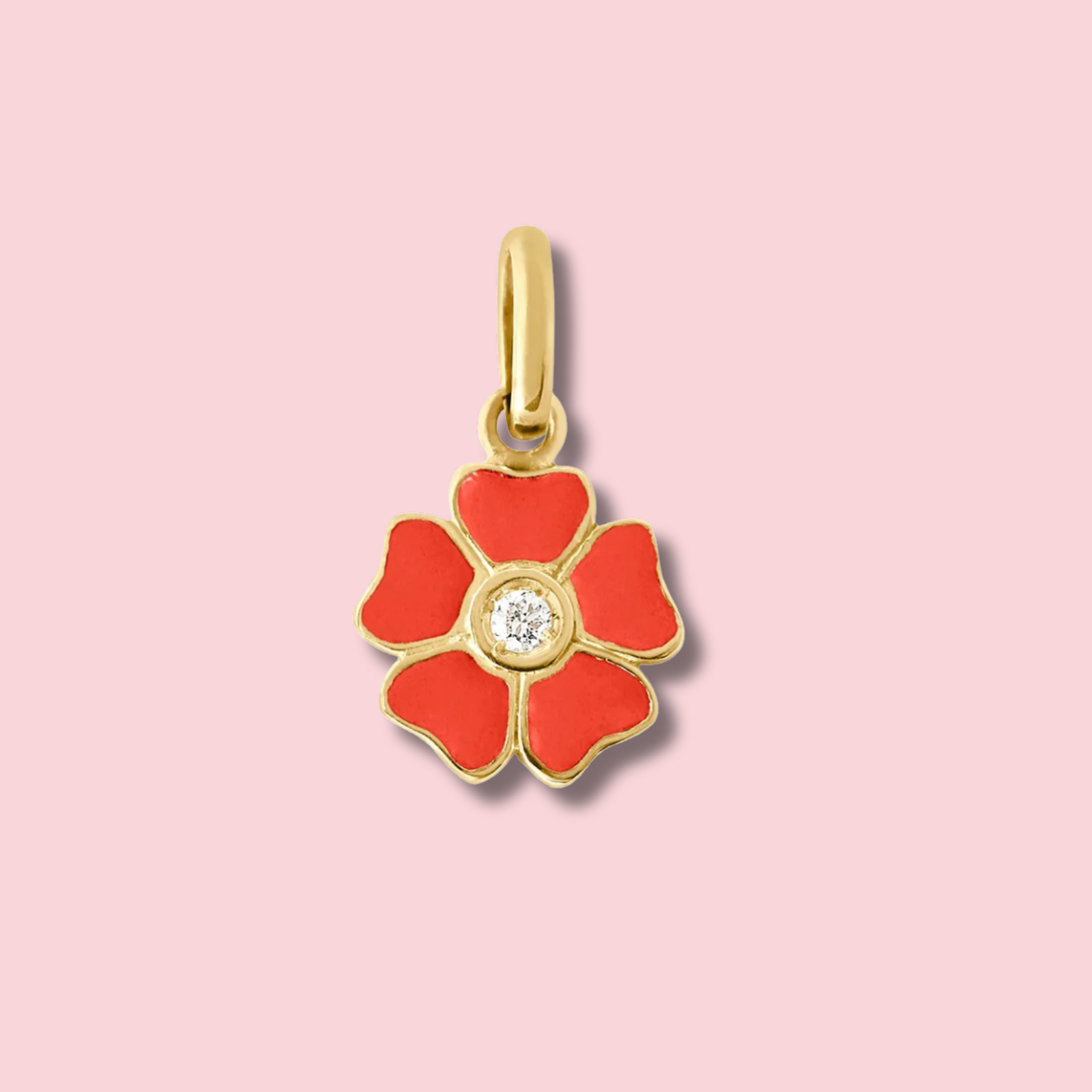 Flower Diamond Pendant - Yellow Gold