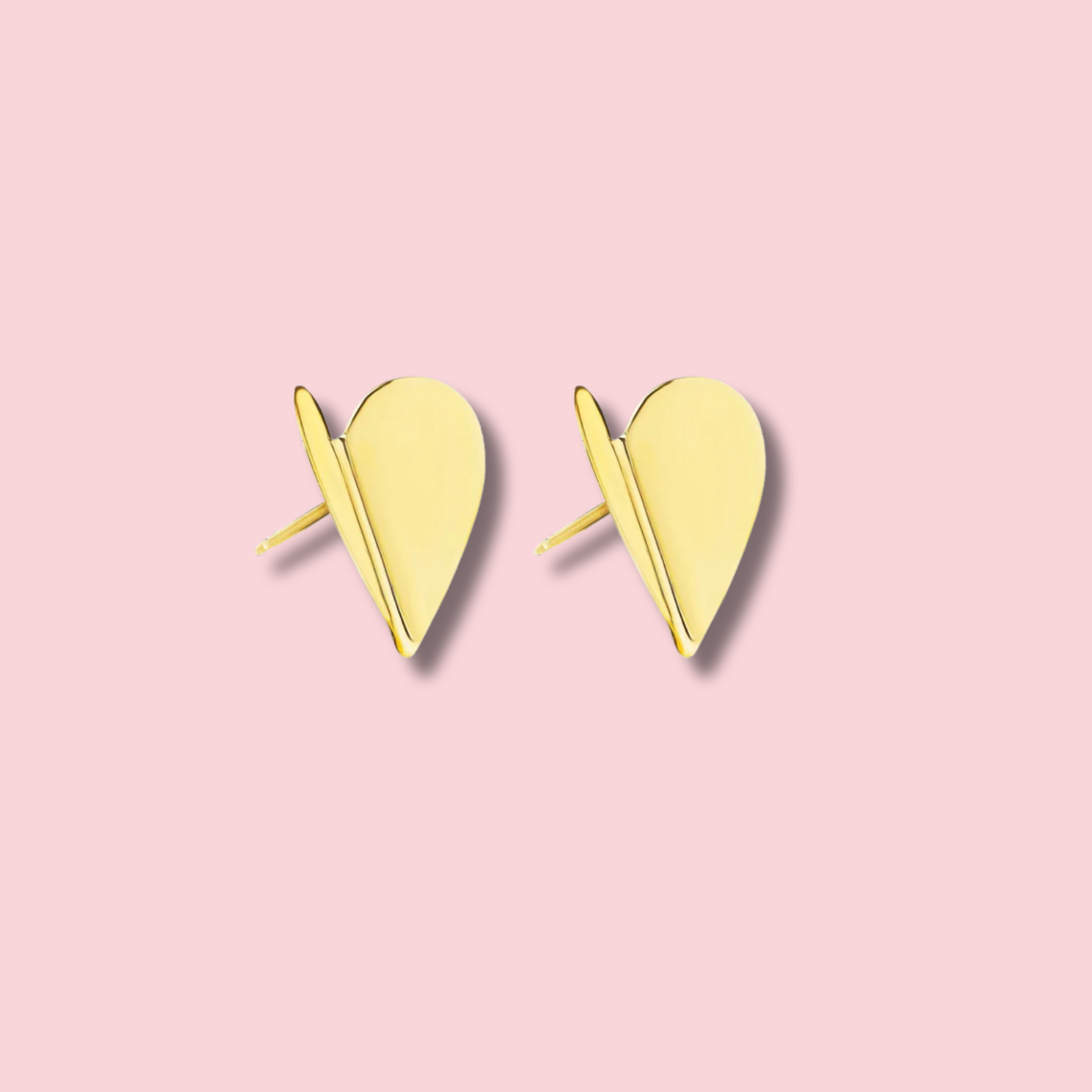 Wings Of Love Folded Heart Studs