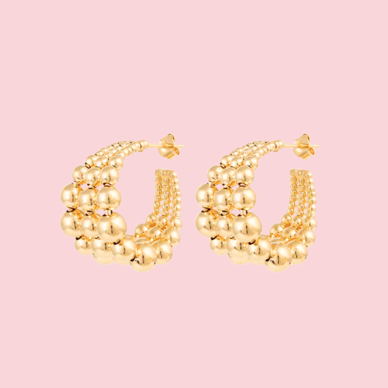 Multiperla hoop earrings mini gold