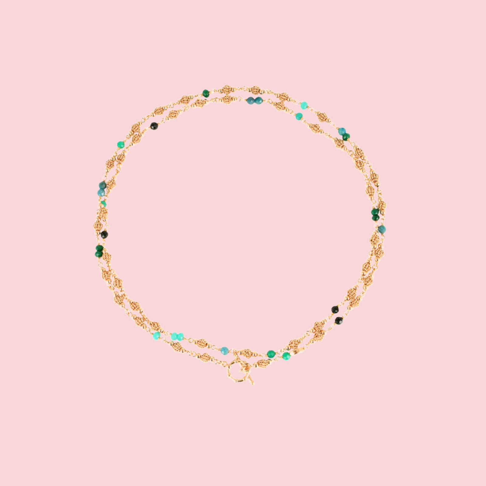 Rosario long necklace gold