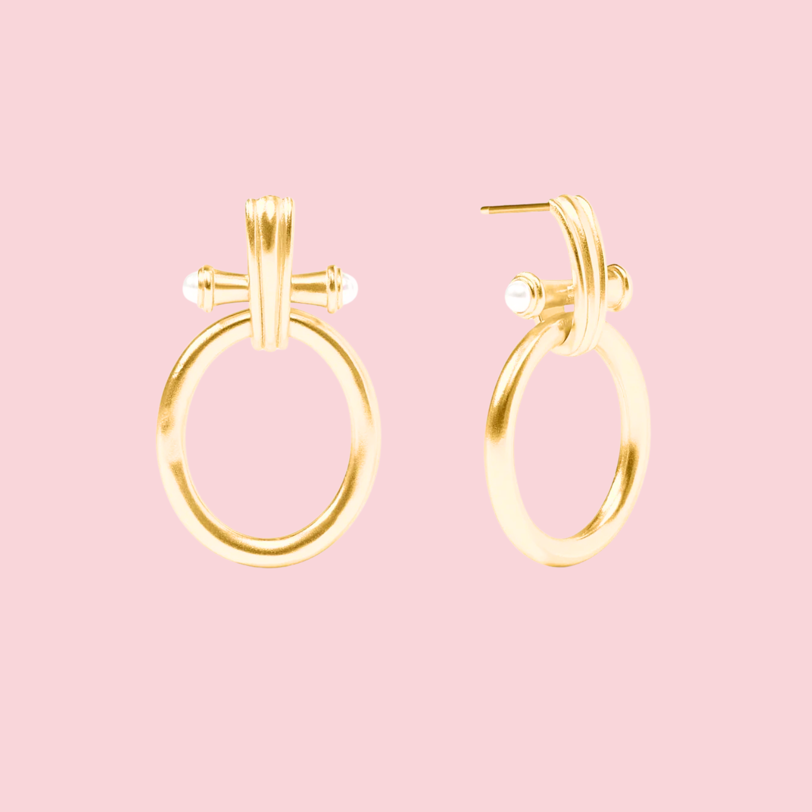 Bamboo Doorknocker Earring