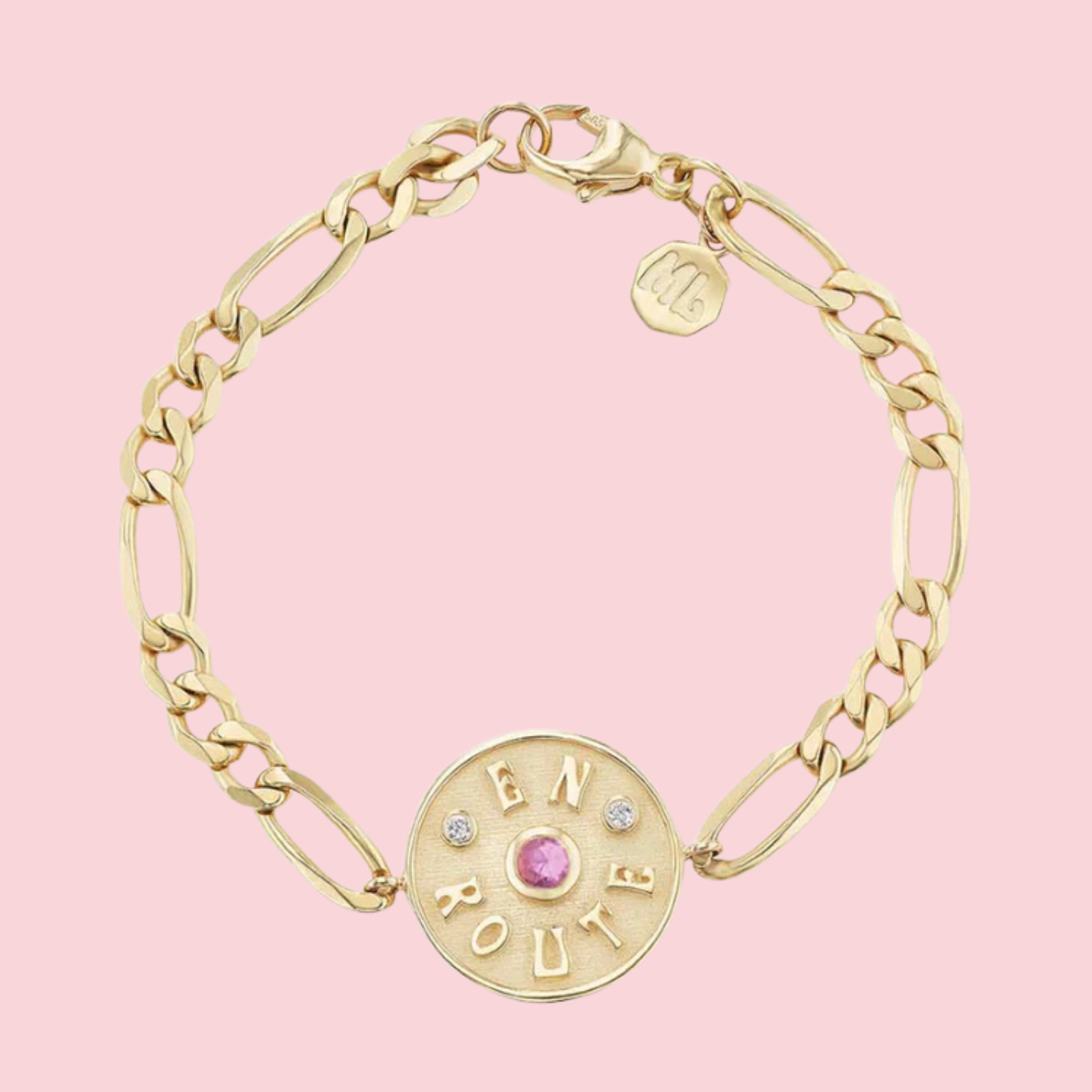 MINI EN ROUTE BRACELET PINK SAPPHIRE