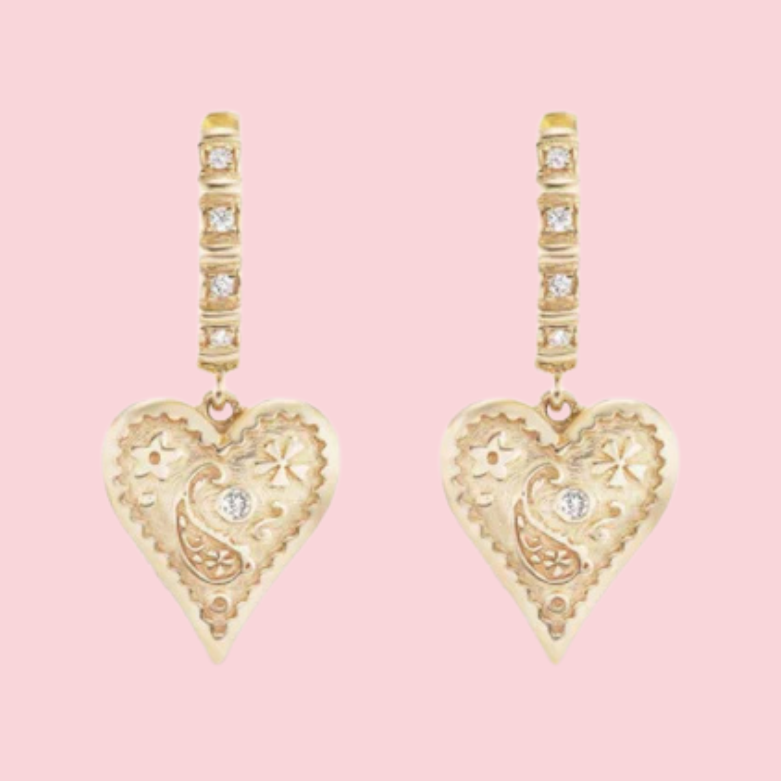 MINI SOUTHWESTERN HEART EARRINGS