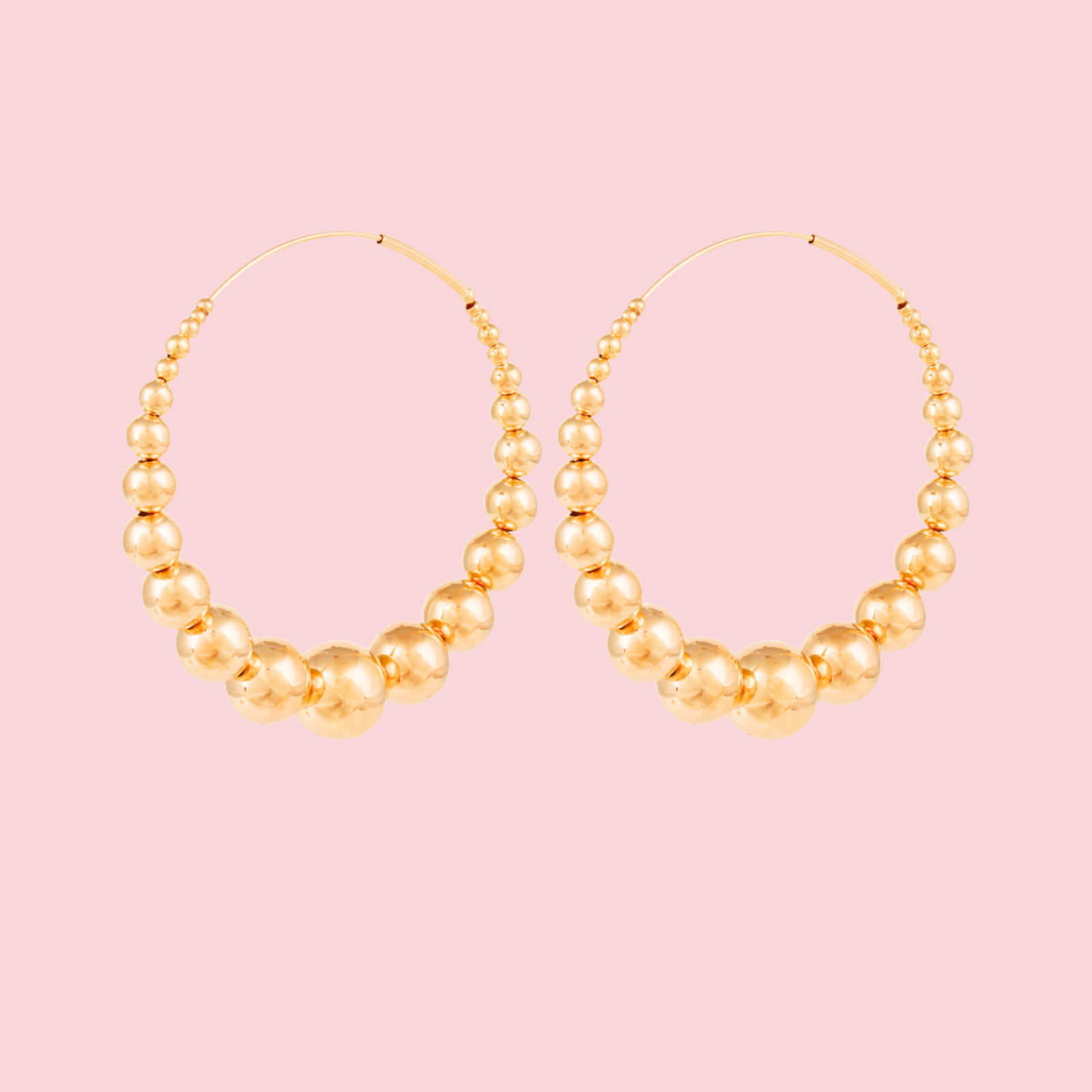 Multiperla hoop earrings gold