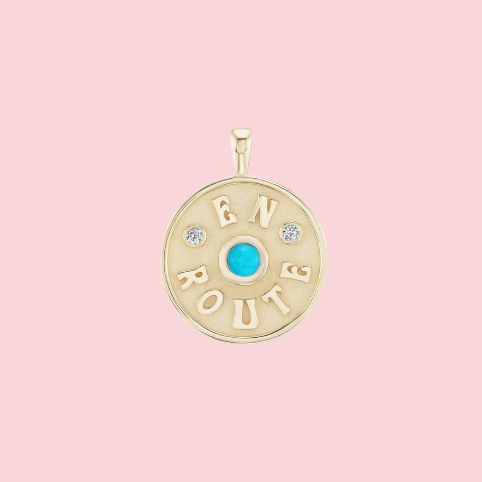 MEDIUM EN ROUTE NECKLACE TURQUOISE CHARM