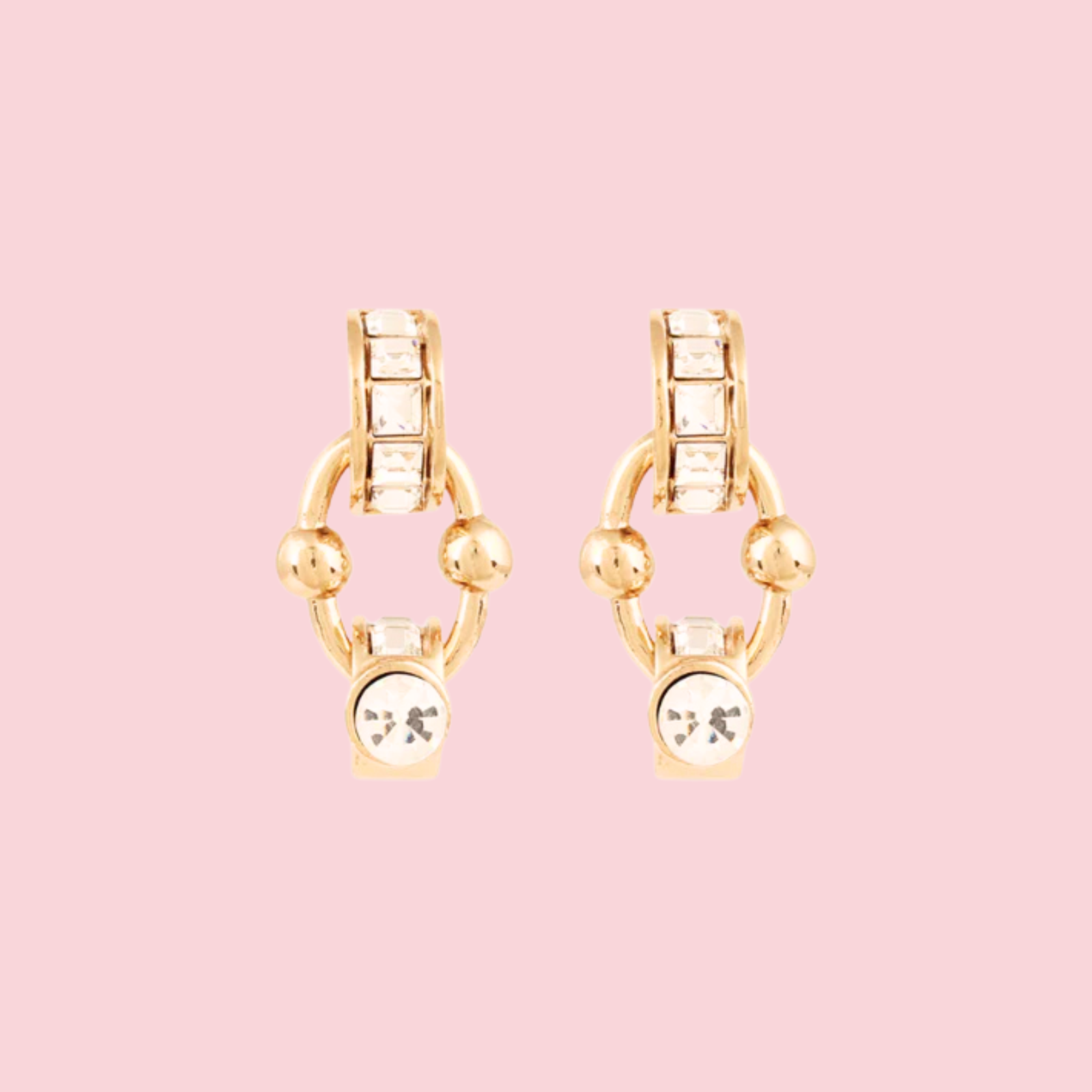 Rivage strass earrings gold