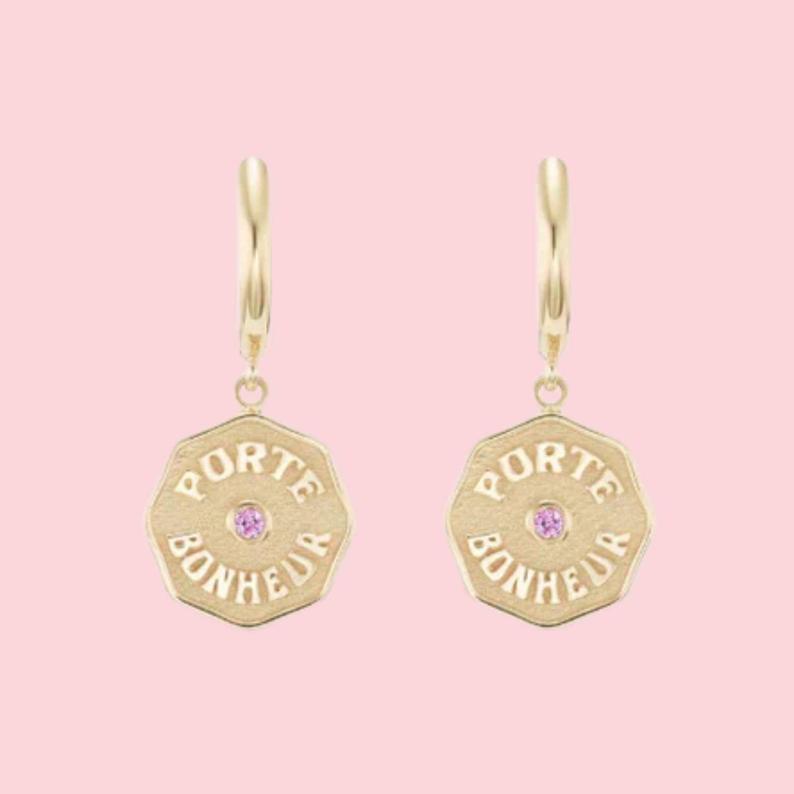 WEE PB HOOPS PINK SAPPHIRE