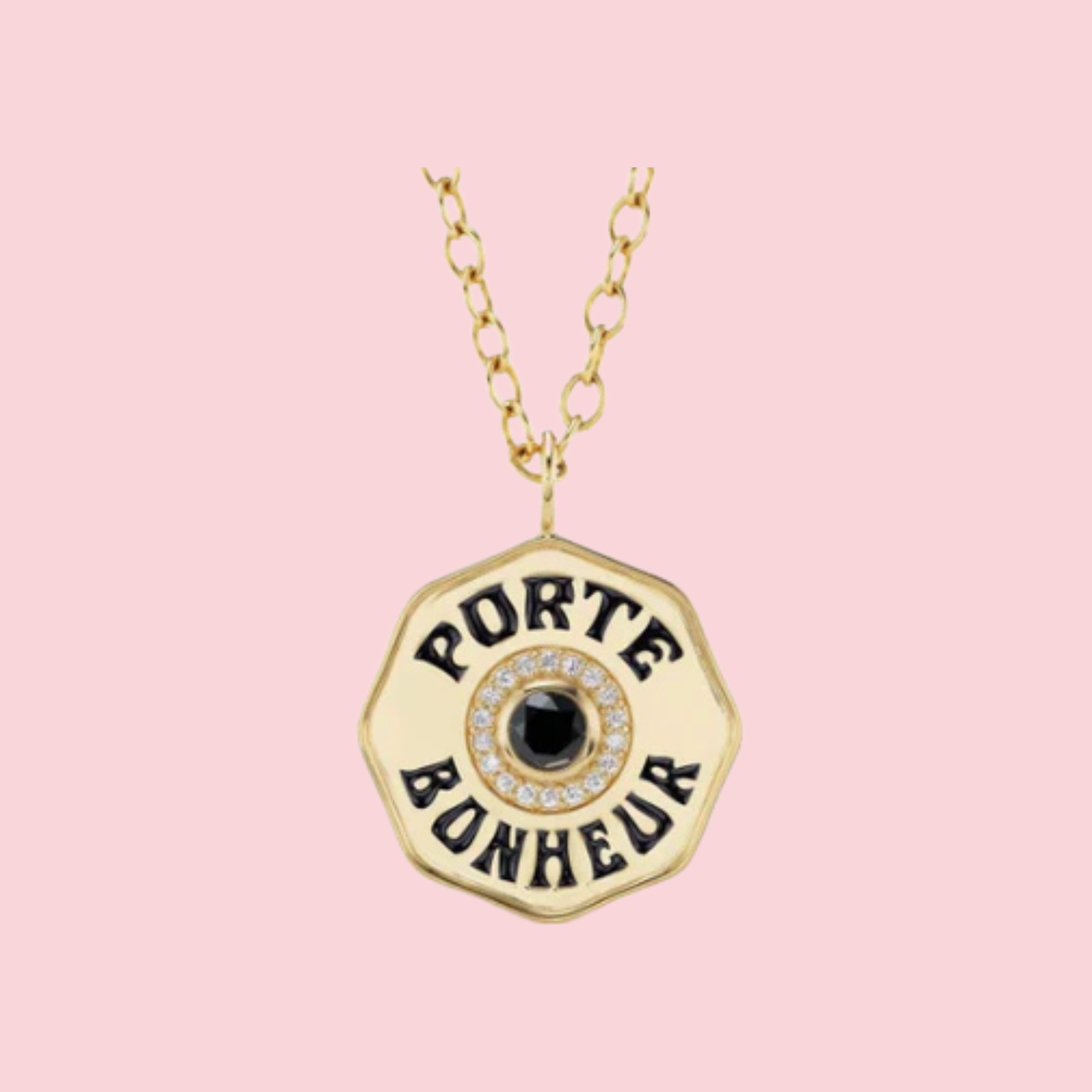 LARGE PORTE BONHEUR BLACK DIAMOND CHARM