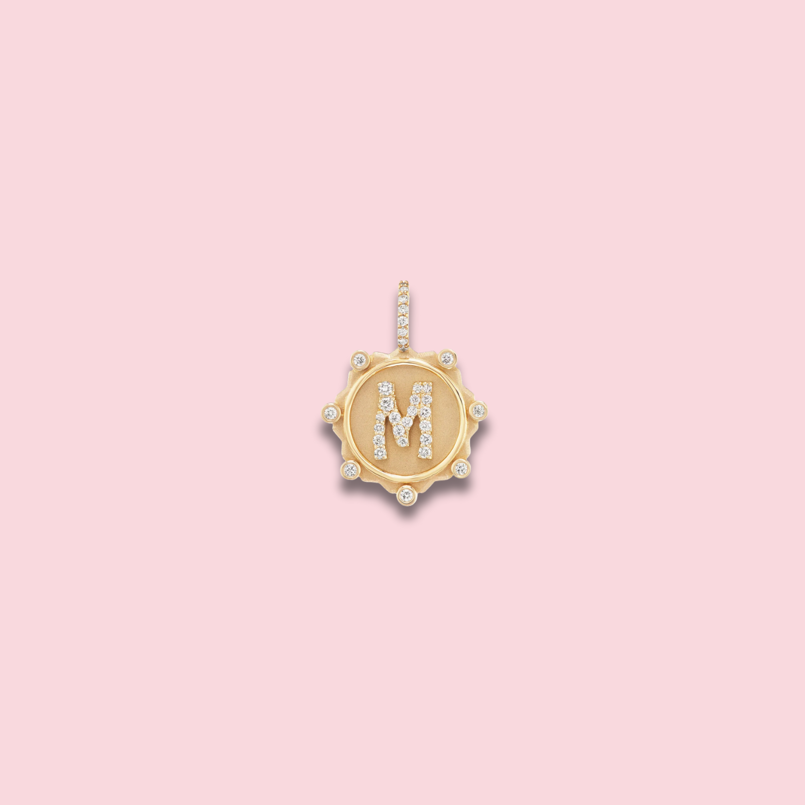 Alphabet Coin Pavé Charm