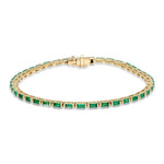 Load image into Gallery viewer, EMERALD BAGUETTE TENNIS BRACELET - Millo Jewelry
