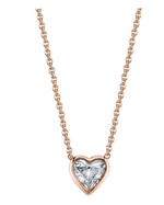 Load image into Gallery viewer, Diamond Solitaire Heart Necklace - Millo Jewelry
