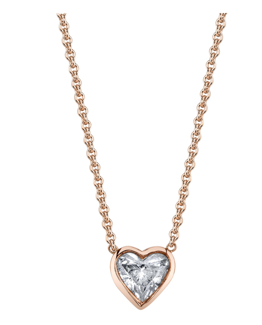 Diamond Solitaire Heart Necklace - Millo Jewelry