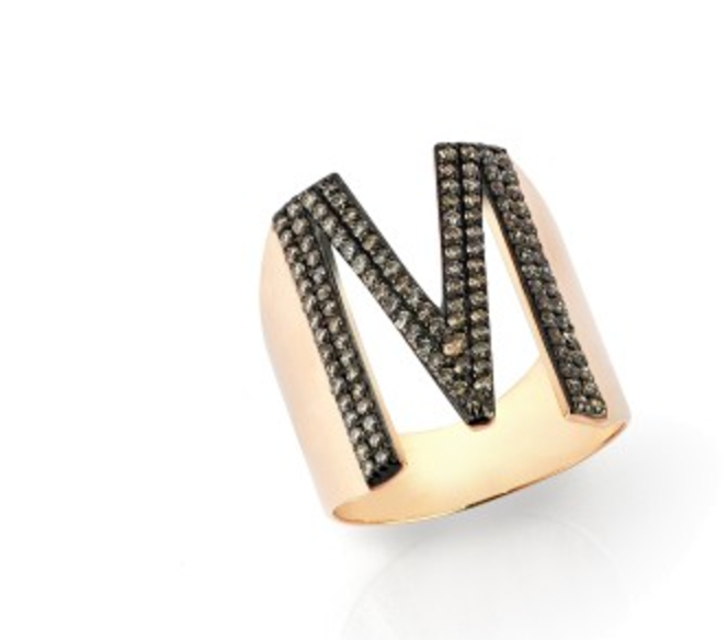Kismet By Milka "M Ring Champagne Diamond" - Millo Jewelry