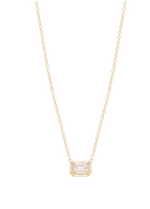 Load image into Gallery viewer, 14K Small Emerald Cut Diamond Necklace - Millo Jewelry
