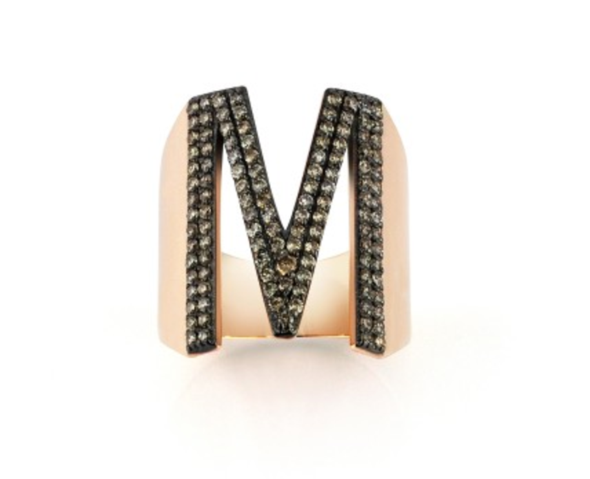 Kismet By Milka "M Ring Champagne Diamond" - Millo Jewelry