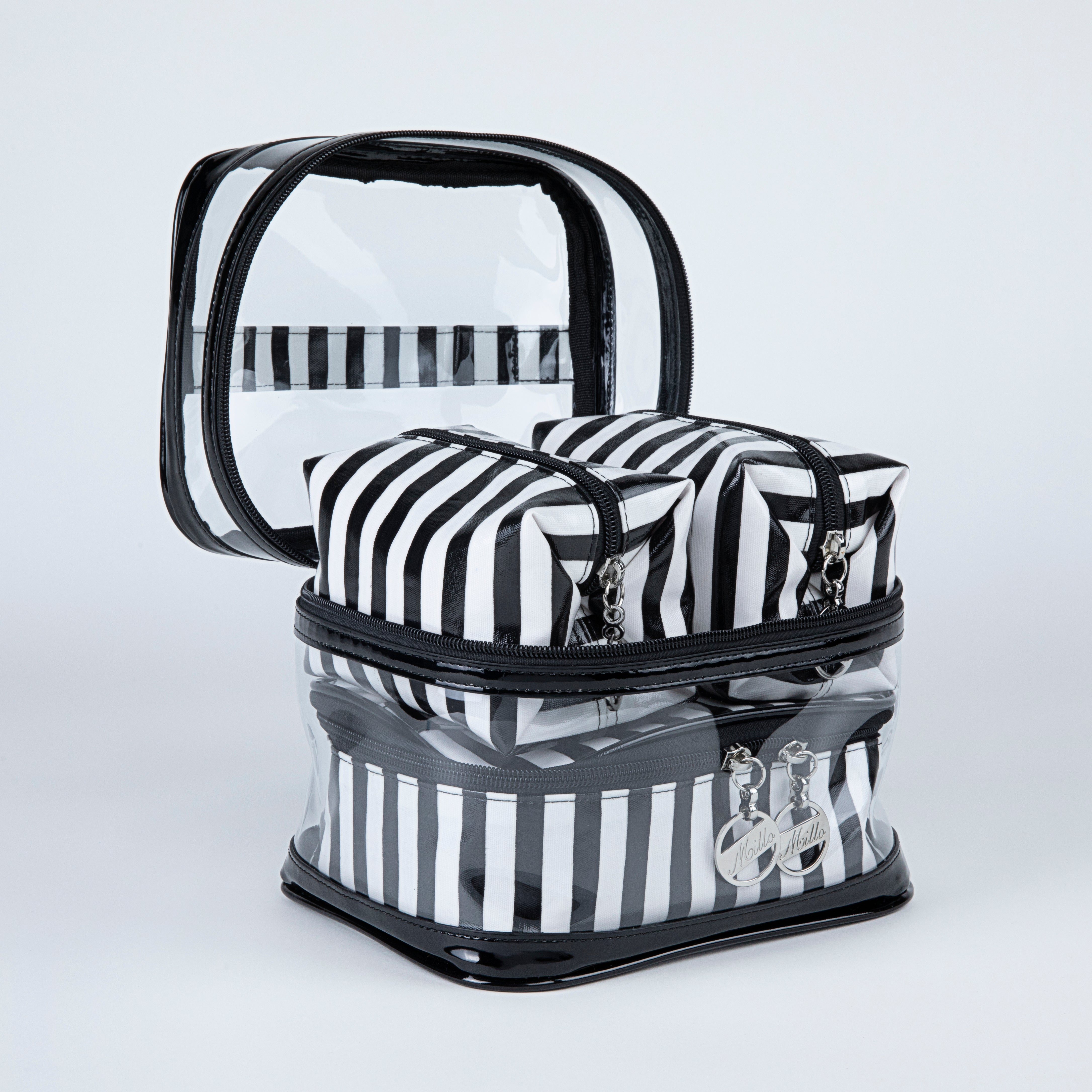 Four Piece Jet Set Toiletry and Cosmetic Bag Set - Millo Jewelry