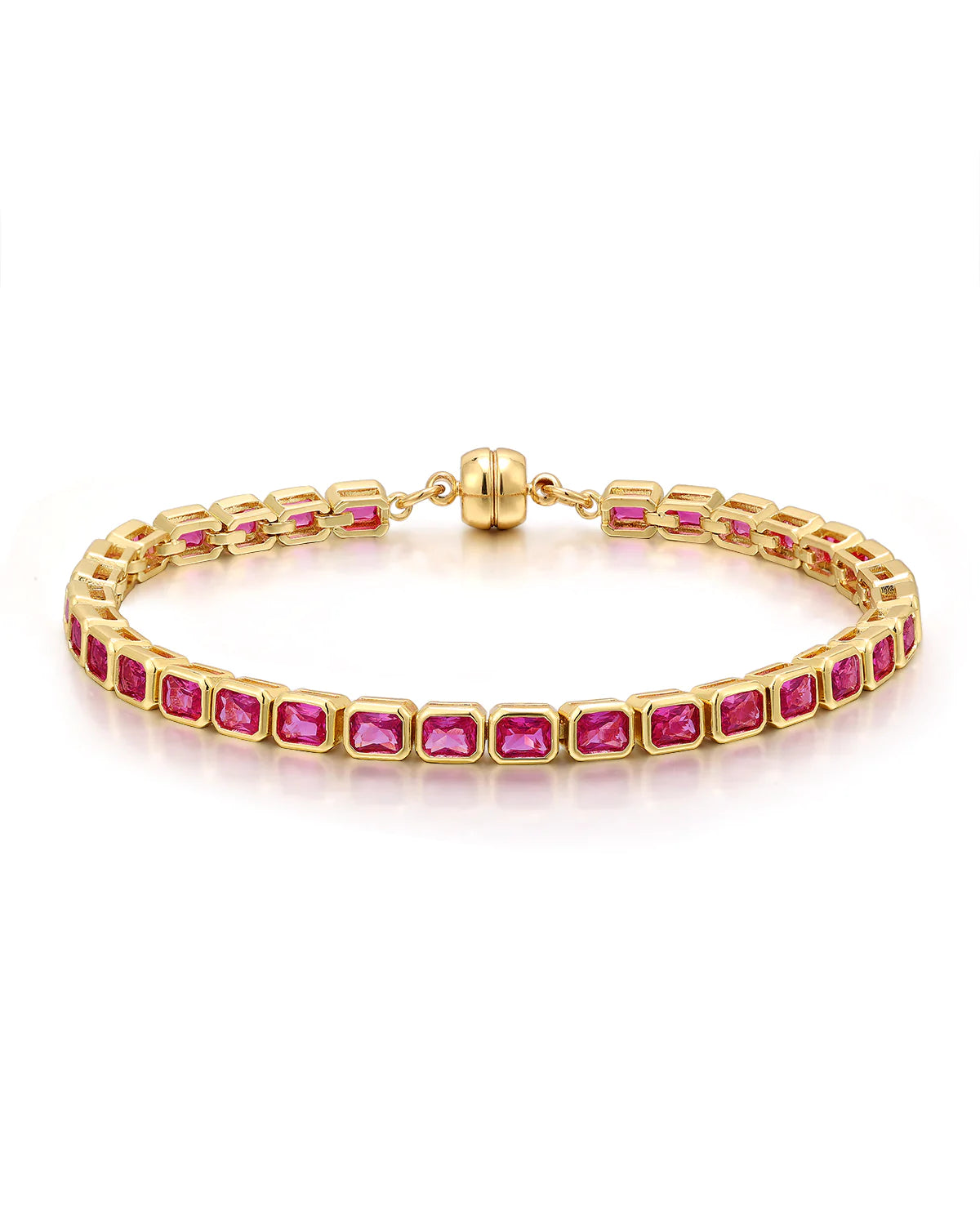 BEZEL EMERALD BALLIER BRACELET- - Millo Jewelry
