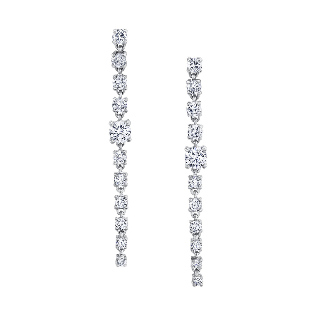 Short Diamond Rope Earrings - Millo Jewelry