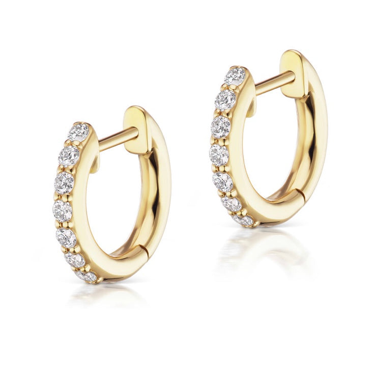 Pave Espionne Hoops (8mm) - Millo Jewelry
