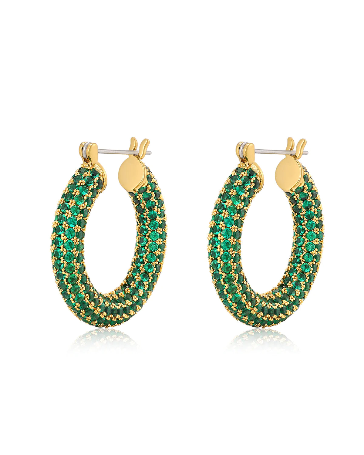 PAVE BABY AMALFI HOOPS - Millo Jewelry