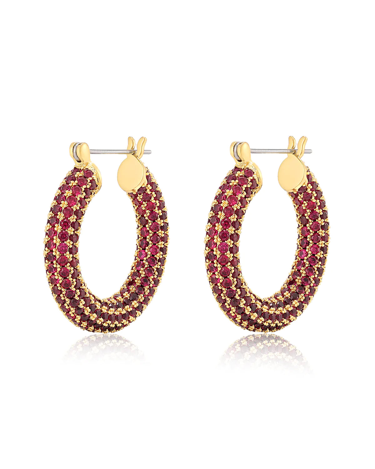 PAVE BABY AMALFI HOOPS - Millo Jewelry