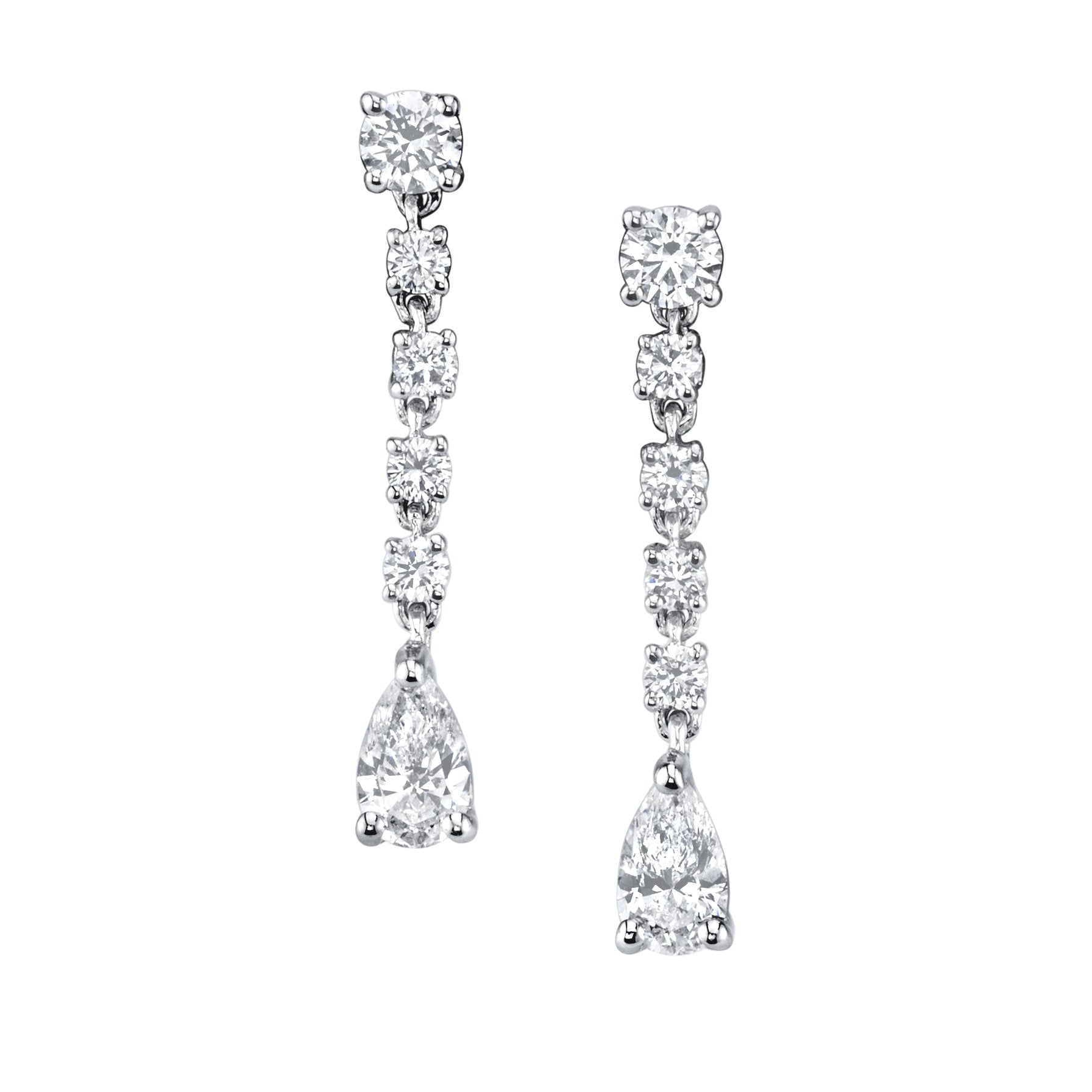 Small Rope Earrings w/ Pear Drops - Millo Jewelry