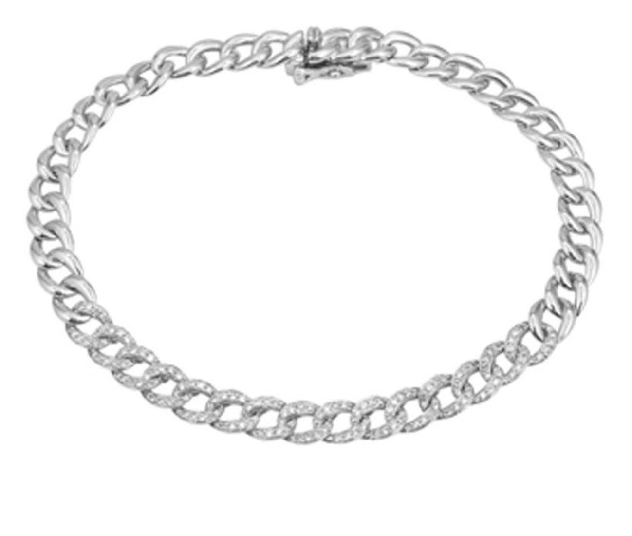 Small Diamond Cuban Chain Bracelet - Millo Jewelry
