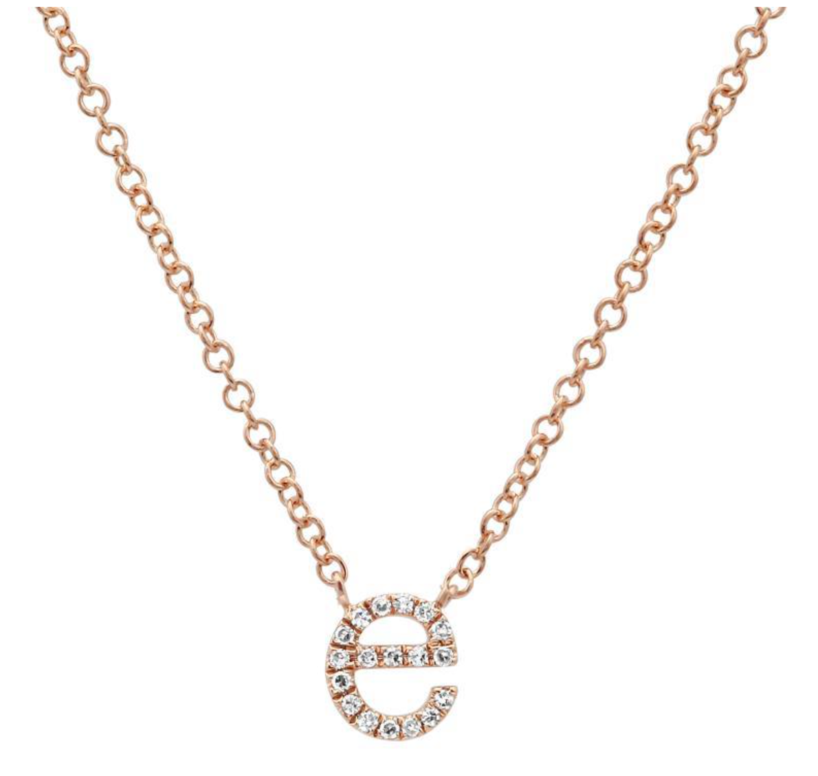 Lowercase Pave Initial Necklace - Millo Jewelry